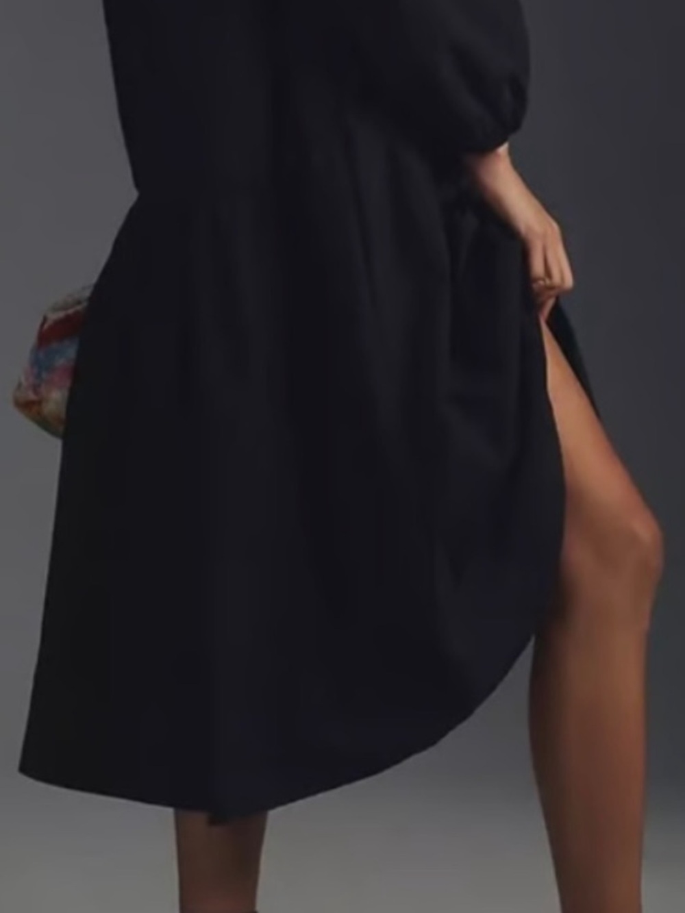 Maeve Black Long Sleeve Button Shirt Dress - Picture 4 of 13